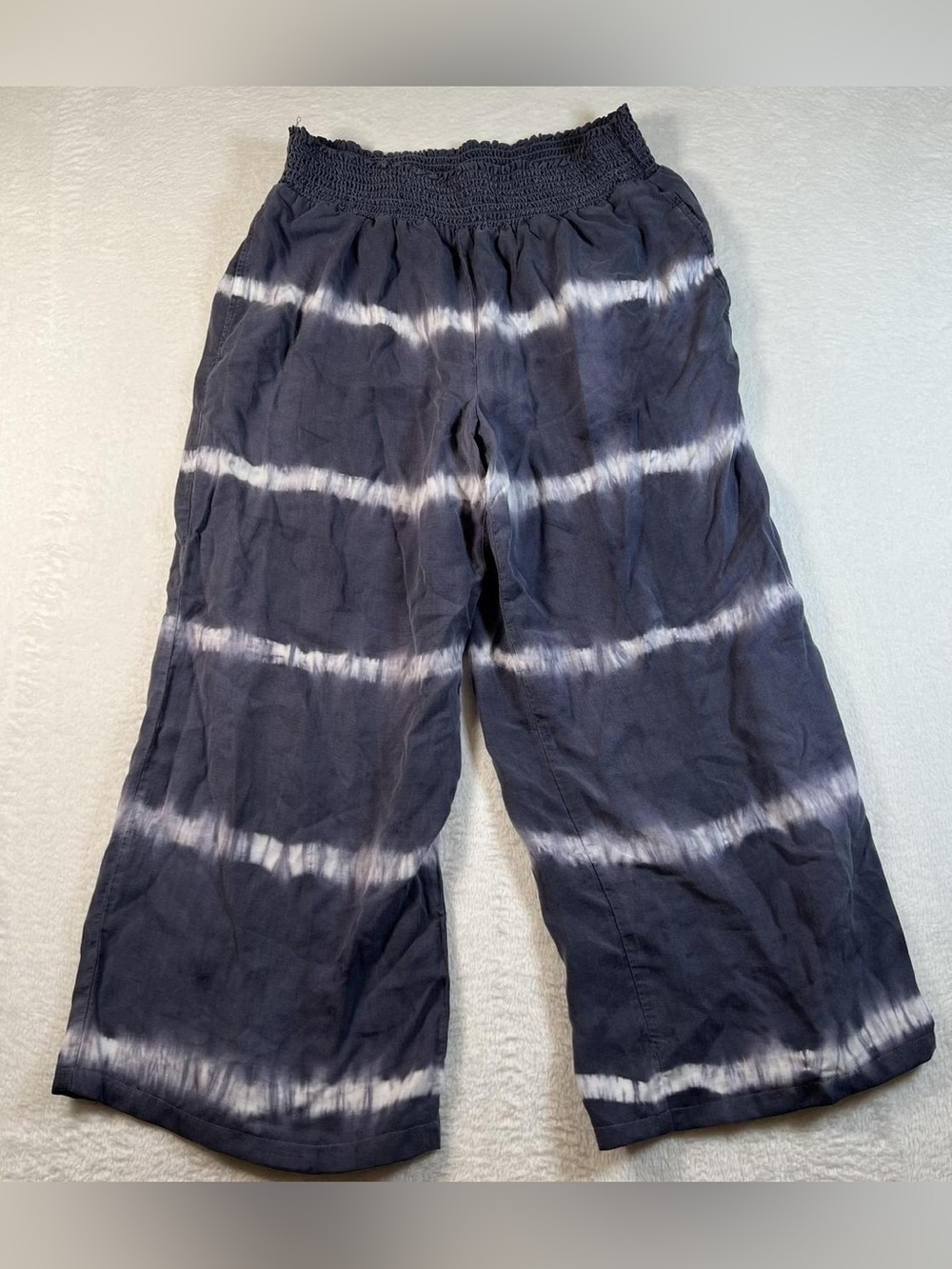 Cloth & Stone Anthropologie Indigo Tie-Dye Wide Leg Pants NWOT small - Picture 1 of 5